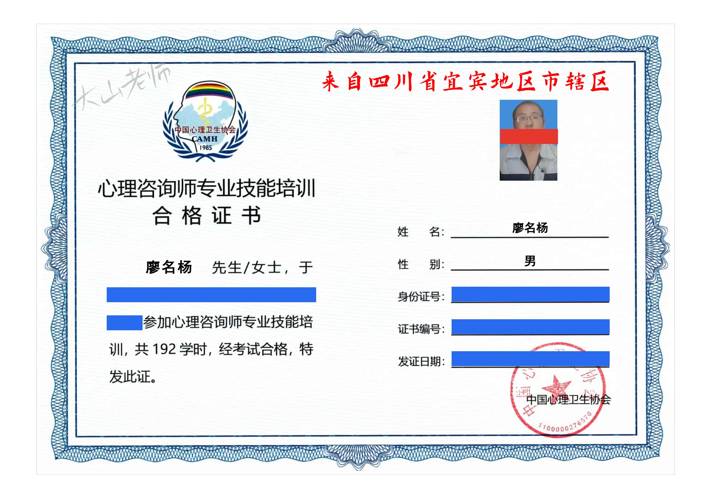心理咨询师 - 中心协005（41-50）